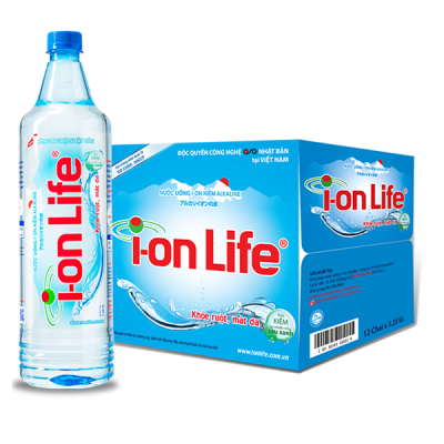 Thùng 12 chai nước Ion Life 1.25L