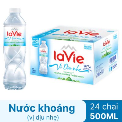 Thùng nước LaVie 500ml Vị Dịu Nhẹ